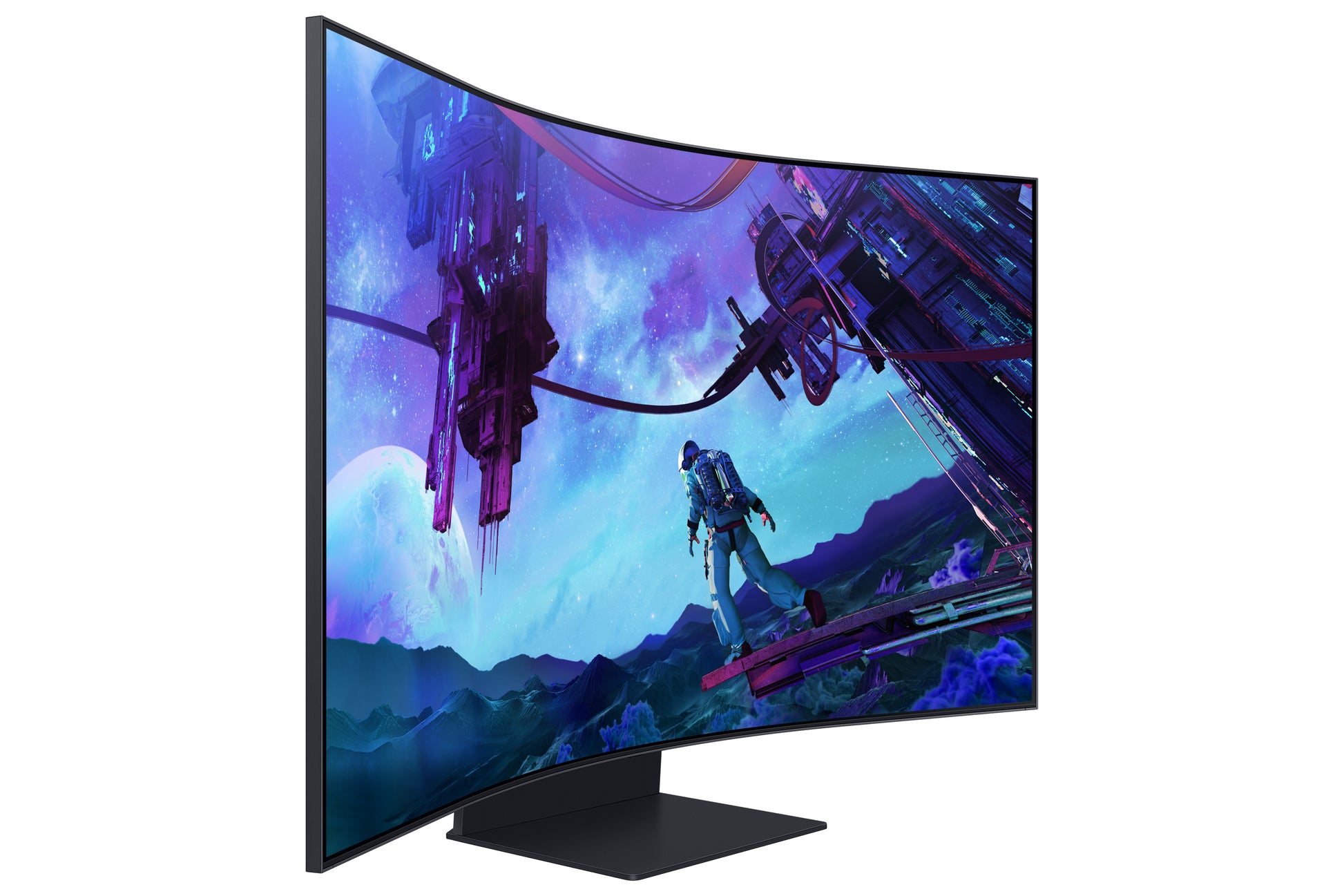 Samsung Odyssey Ark G97NC – Monitor, 55", VA, Mini-LED, 165 Hz, 600 cd/m², Tizen, Schwarz