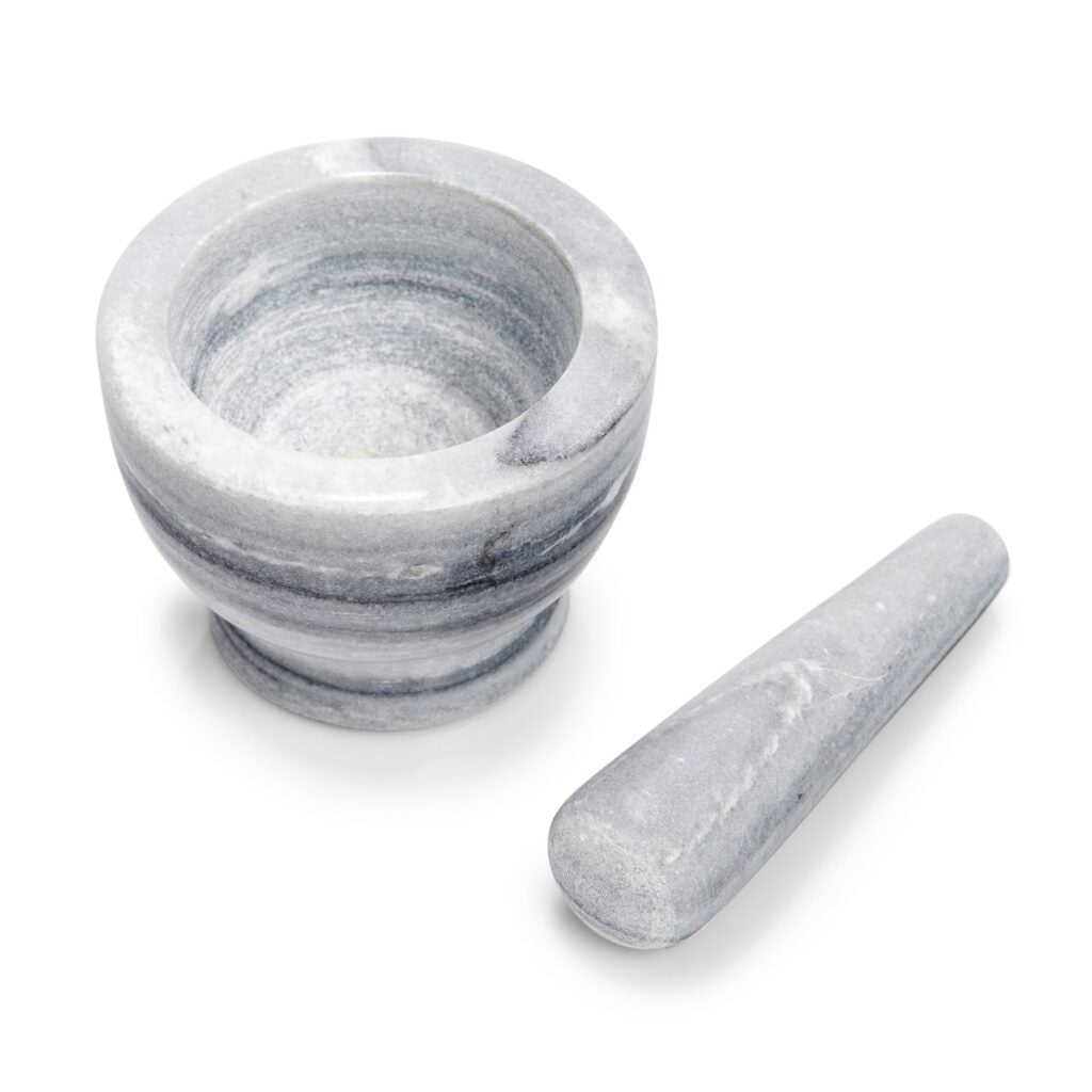 Zeller Present Mörser mit Stössel Ø 12 × 9 cm, Marmor, Grau