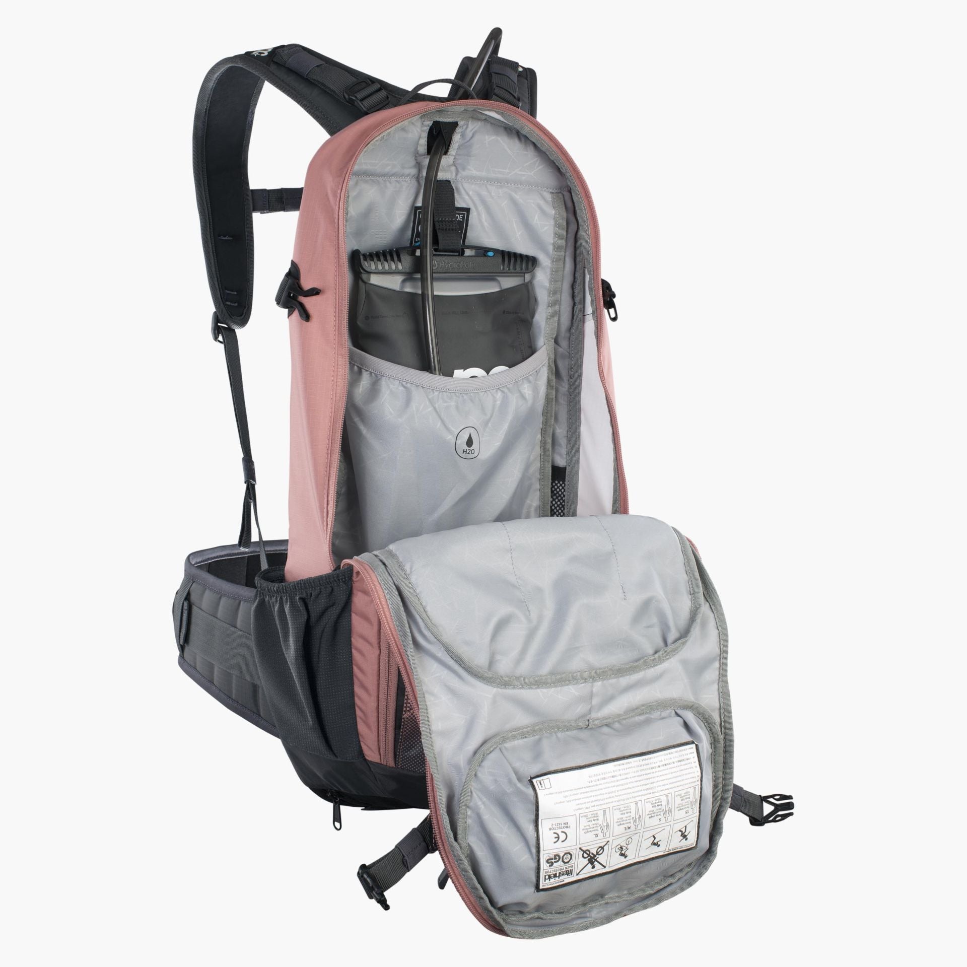 EVOC FR Enduro – Bike-Rucksack – 16 l, Trinksystem, Grau/Rosa