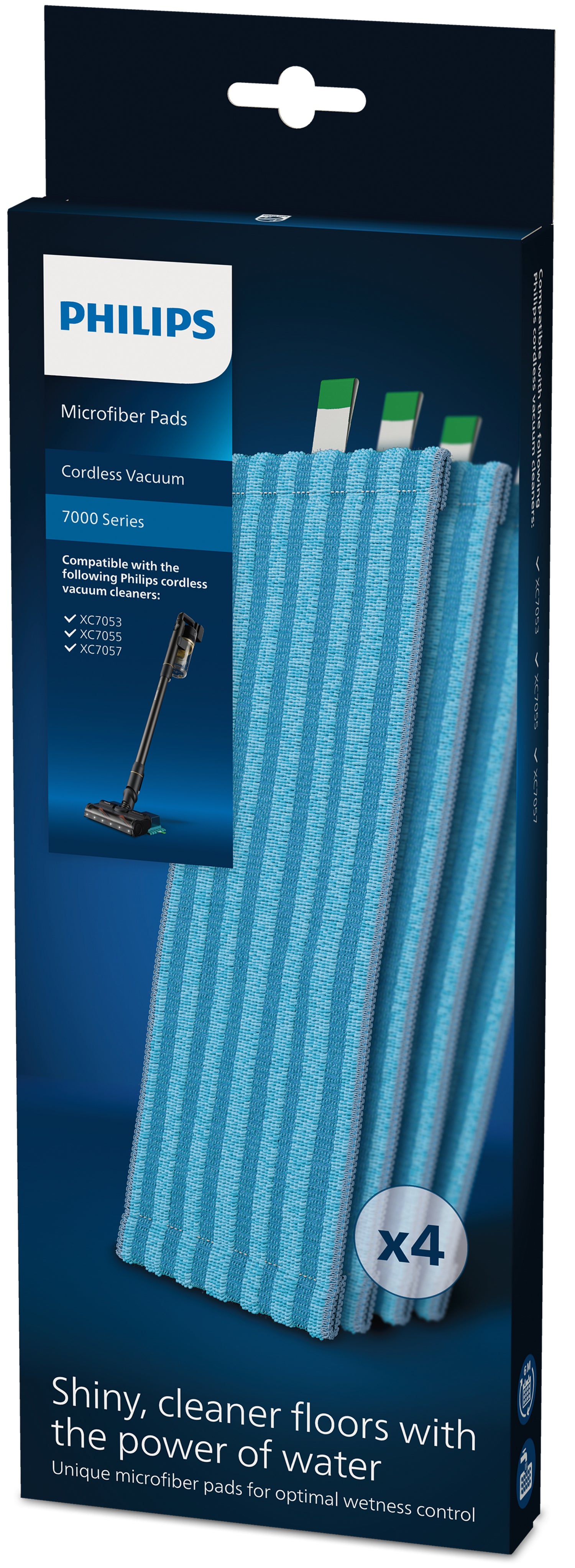 Philips Mikrofaser-Mopp-Pads XV1670/02 – für Philips XC-Modelle – 10 × 27,5 cm