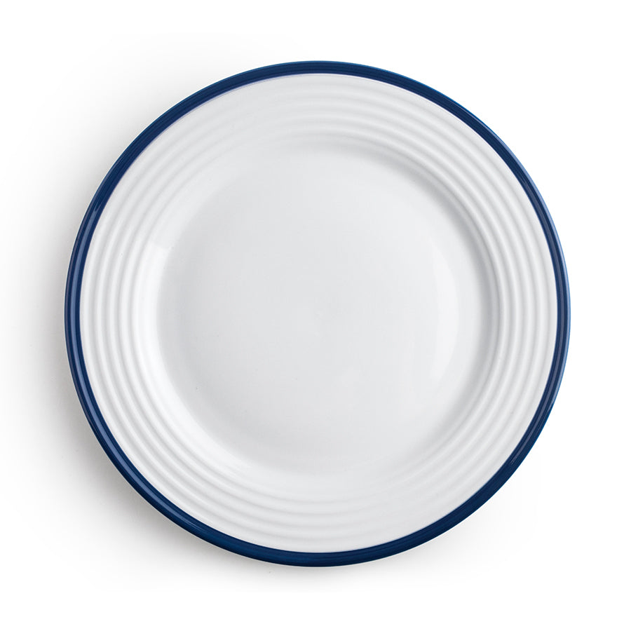 Ibili Speise-Service Provence – Set 12-teilig, Ø 27,1 cm, Porzellan, Blau/Weiss, spülmaschinenfest