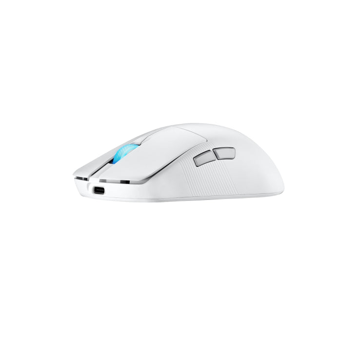ASUS ROG Harpe Ace Mini WE Gaming-Maus – kabellos, 42'000 dpi, 8'000 Hz, beidhändig, Beleuchtung, weiss