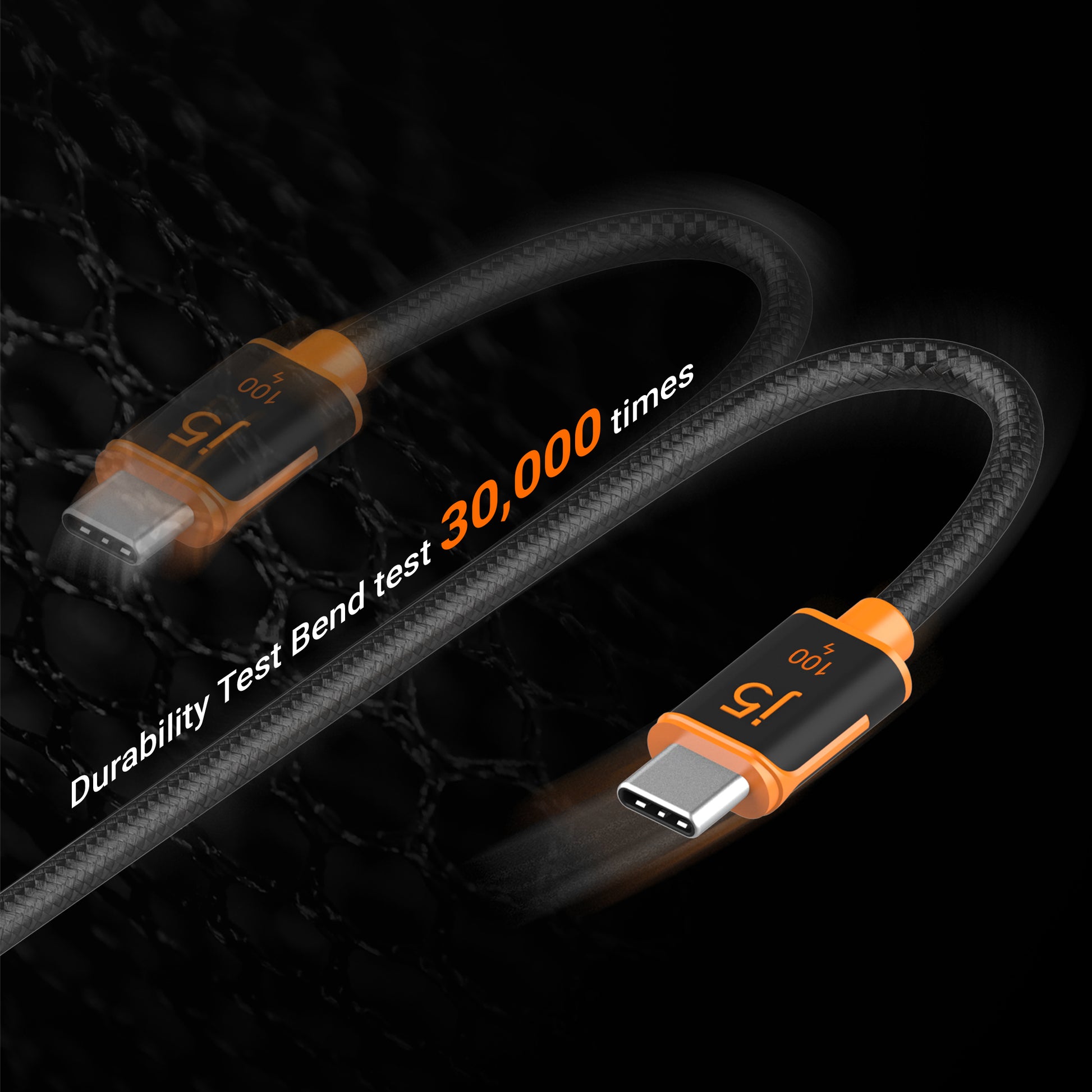 j5create USB-Kabel, USB-C, 3 m, Lade-/Datenkabel