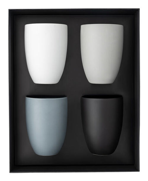 Rosenthal Becher – 4er Set, 300 ml, Porzellan, Mehrfarbig, doppelwandig, spülmaschinenfest