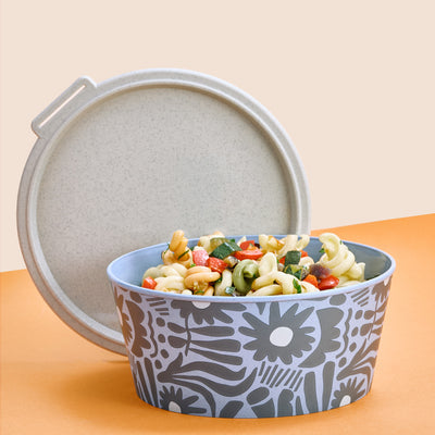Koziol Dip-Schale Blomster Box Daisy – 250 ml, biozirkulärer Kunststoff, mit Deckel, spülmaschinenfest