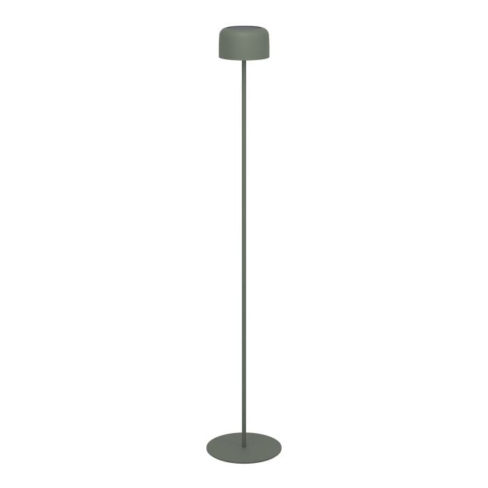 EGLO Aussen-Stehleuchte – 120 cm – 270 lm – 3000 K – IP44 – Akku & Solar – Touch, USB-C – Grün – Stahl