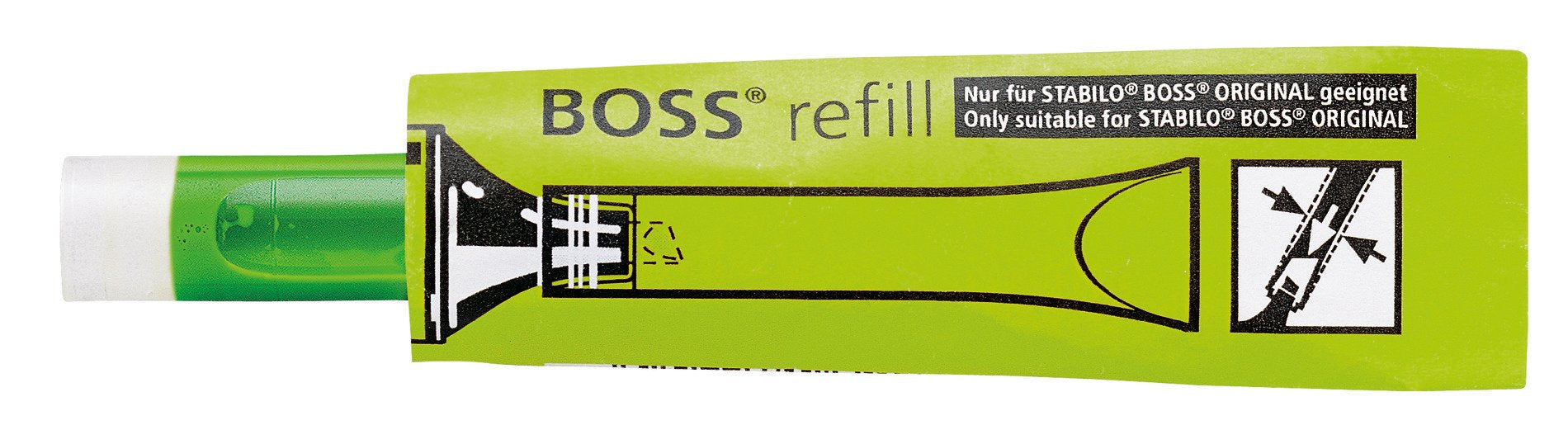STABILO Textmarker-Nachfüllung BOSS – grün, 2-5 mm, 1 Stk.