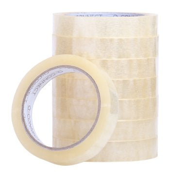 Q-Connect Klebeband – permanent, klar, Kunststoff, 19 mm × 66 m, transparent