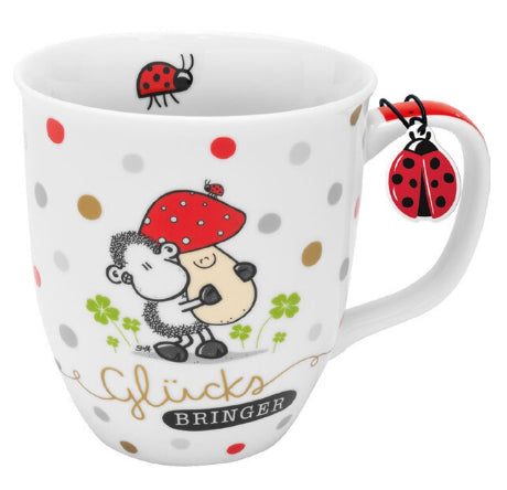 Sheepworld Tasse – 400 ml, Ø 9 cm, Keramik, Weiss, spülmaschinenfest, mikrowellengeeignet