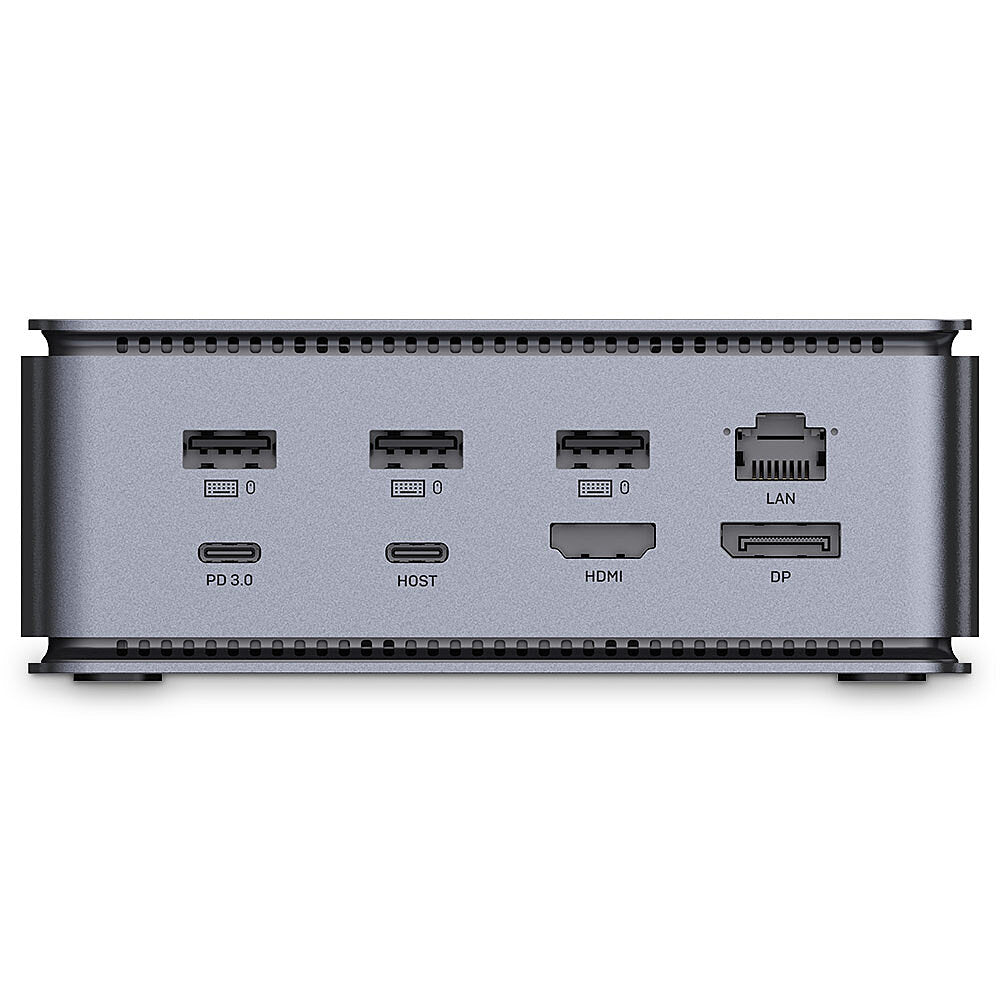 Lindy DST-Pro 43372 Dockingstation – USB4, 1× DP, 1× HDMI, 3× USB-A, 1× USB-C, 100 W PD, GbE, SD/microSD