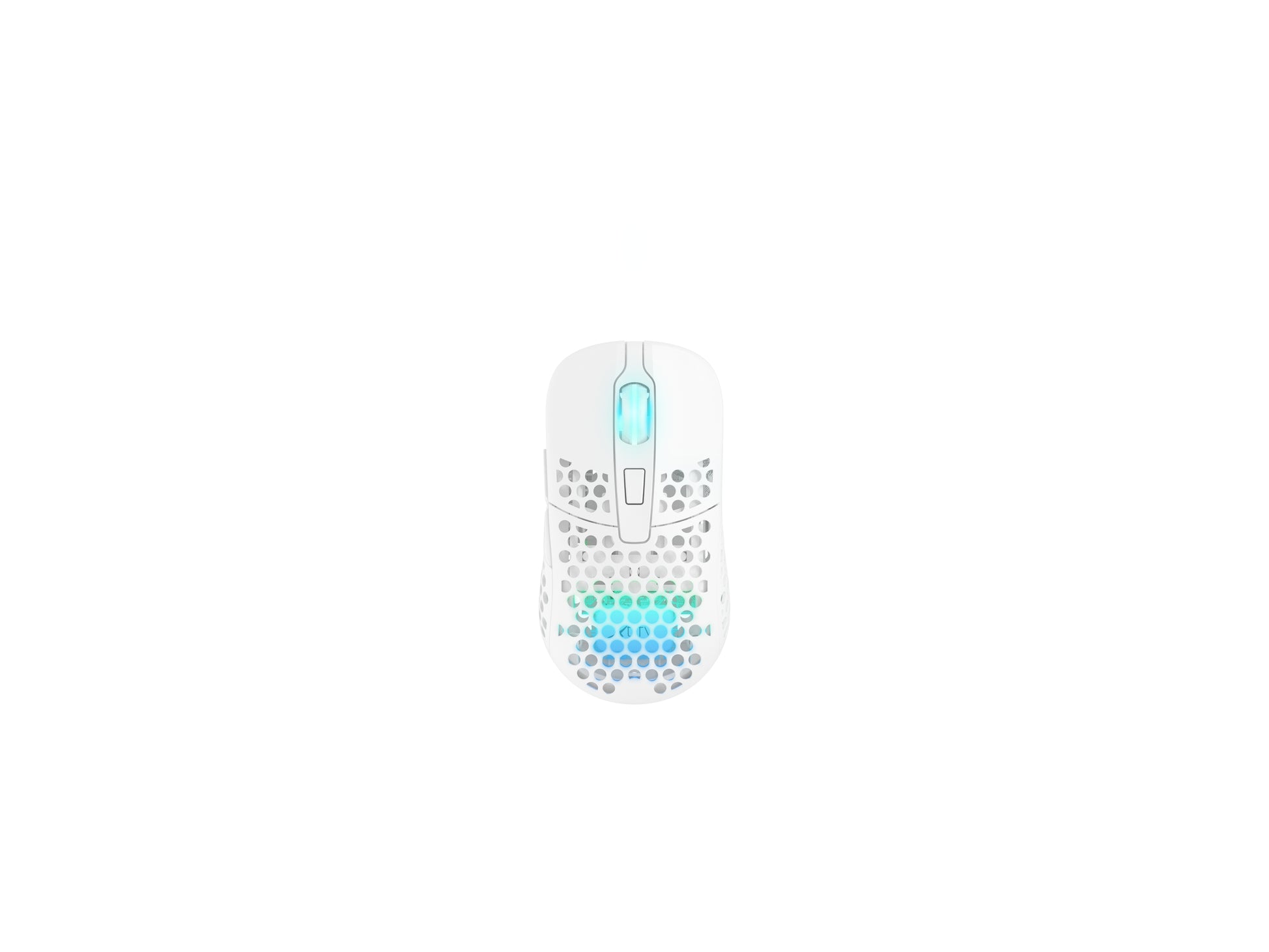 CHERRY XTRFY M42 – Gaming-Maus – Kabellos (2,4 GHz), 19000 DPI, RGB-Beleuchtung, beidhändig, Weiss