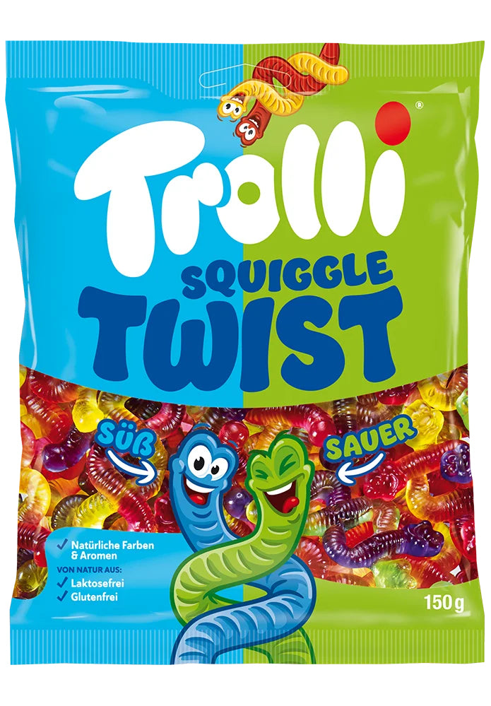 Trolli Squiggle Twist Gummibonbons – Fruchtmix – 175 g