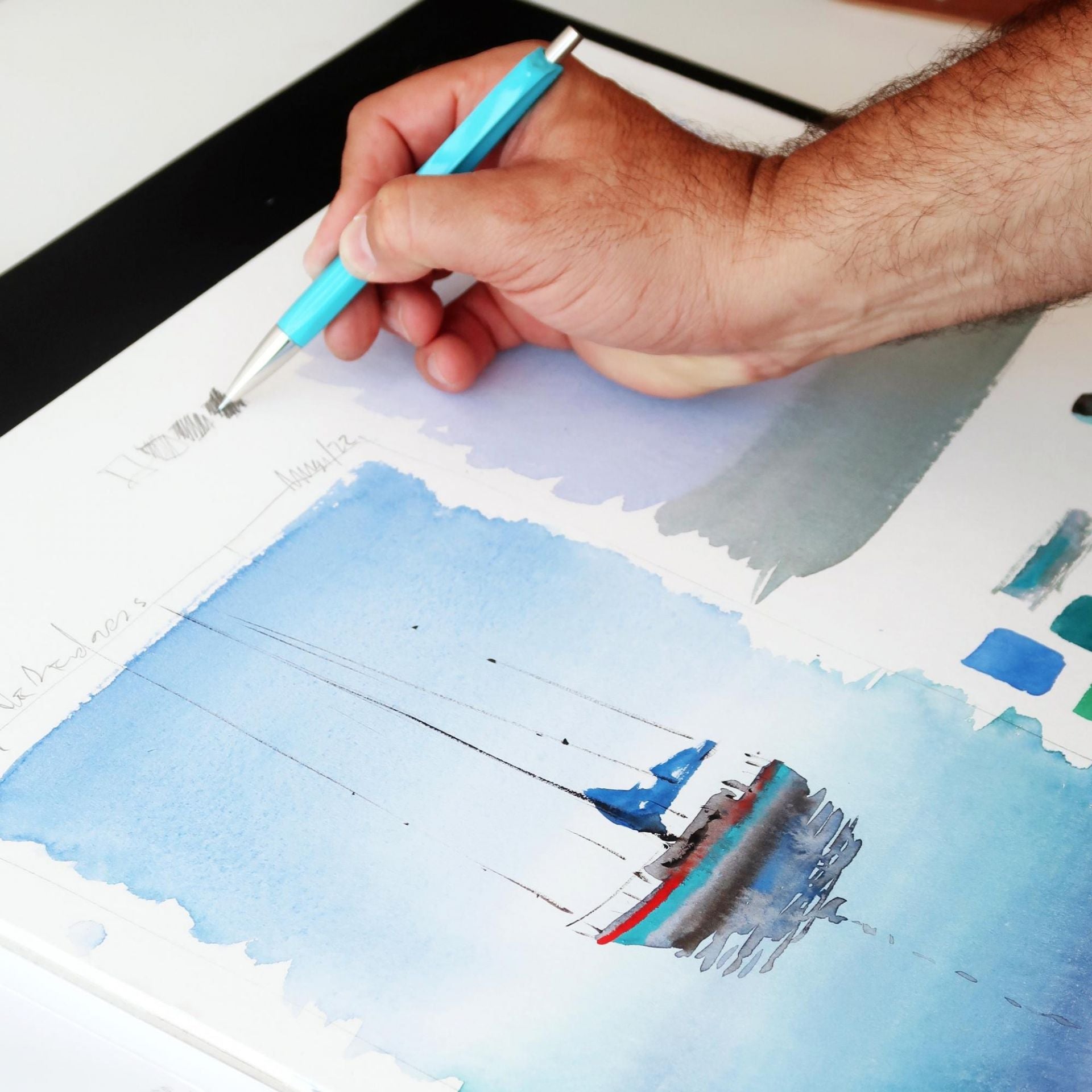Hahnemühle Britannia Aquarellblock – 17 × 24 cm – 300 g/m² – 12 Blatt, weiss, rau, für Aquarell, Gouache & Acryl