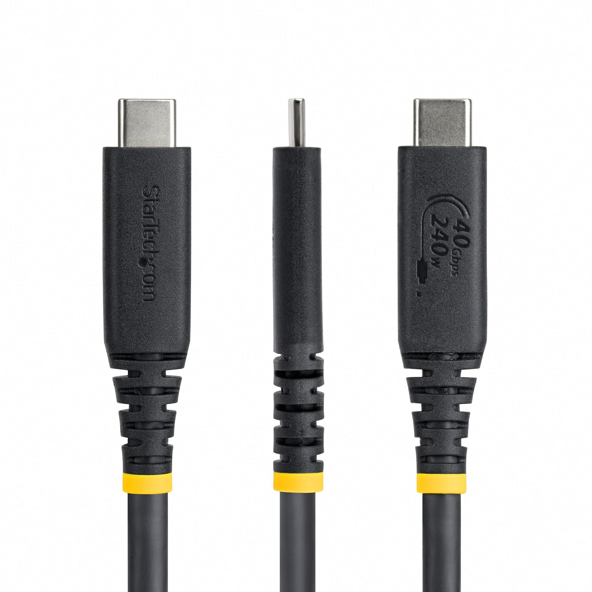 StarTech.com USB-C auf USB-C Kabel – USB4 40 Gbit/s – 0,5 m – DP 2.1, 8K/60 – Schwarz