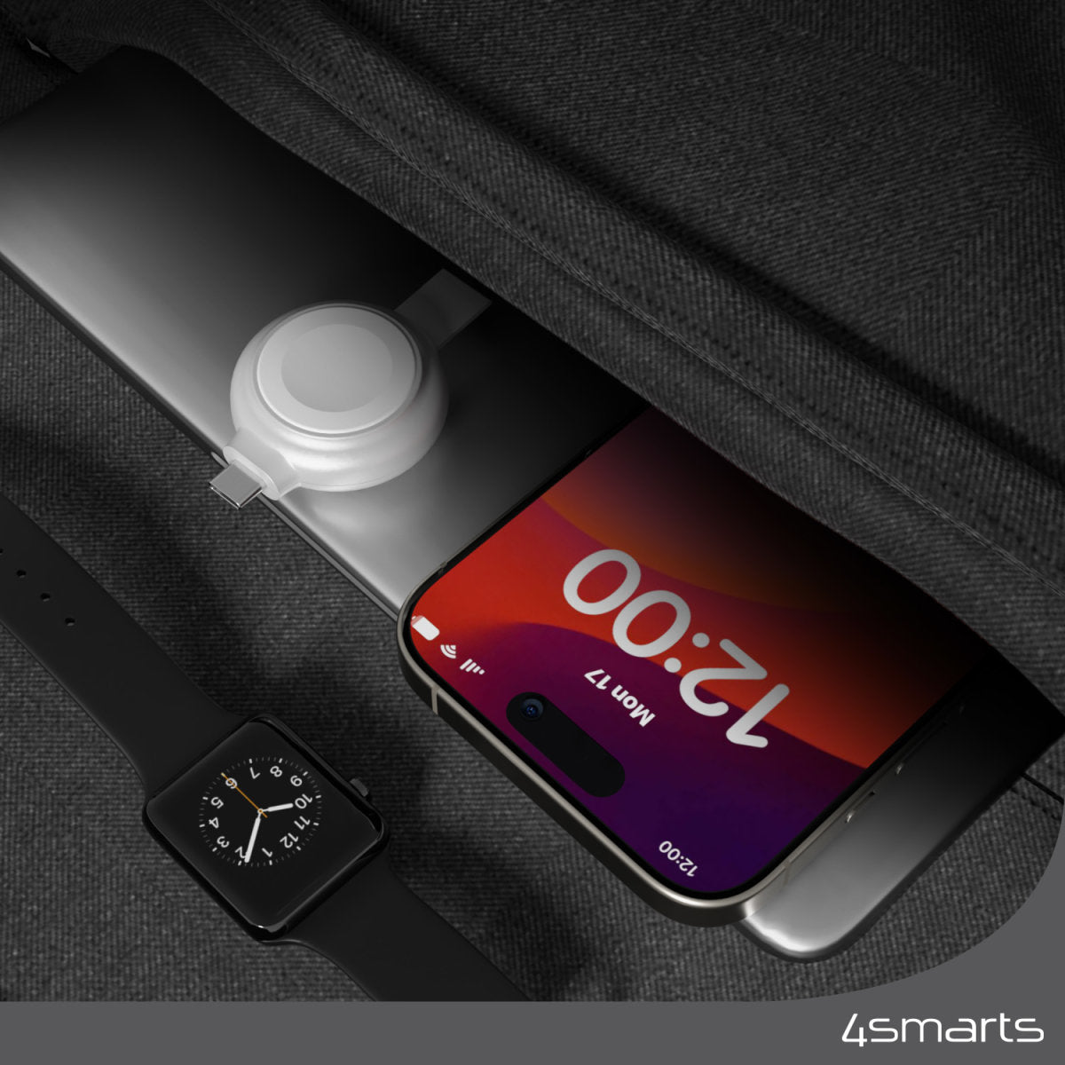 4smarts Apple Watch Charger QI2.0 – 5 W, Qi – für Apple Watch Series 1–9/SE