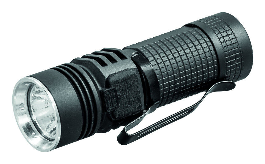 Steffen Taschenlampe – 360 lm, 140 m, IPX4, AAA-Batterien, 2 Stufen – Schwarz
