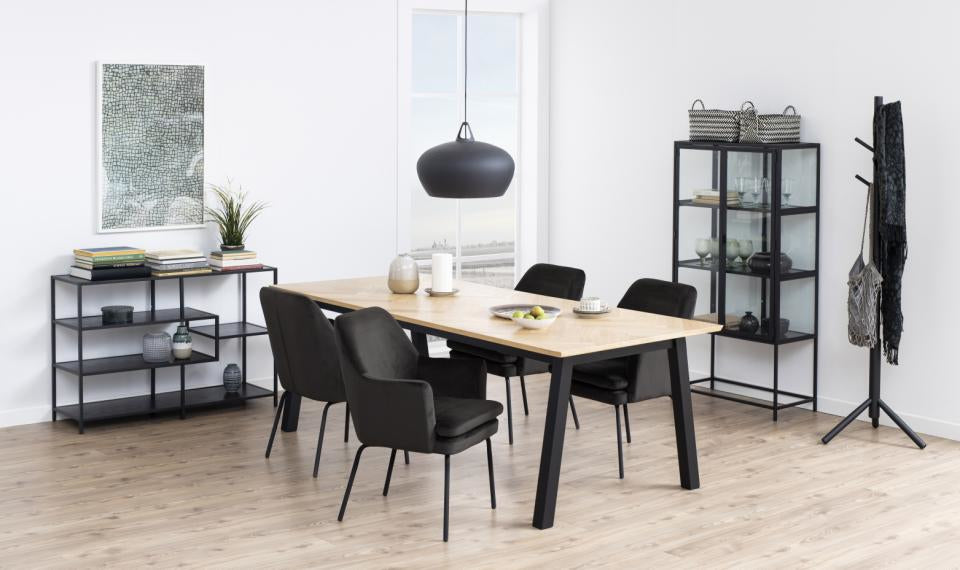 Actona Garderobenständer – Gummibaumholz – Schwarz – 1'760 mm