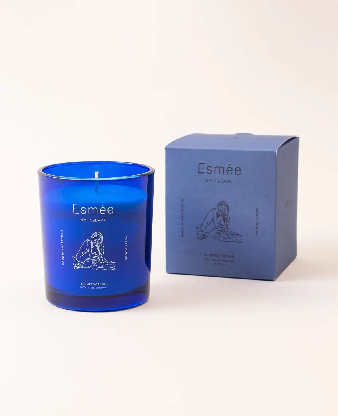 Esmée Duftkerze – Laubmoose – Ø 9,5 × 10,5 cm – 50 h
