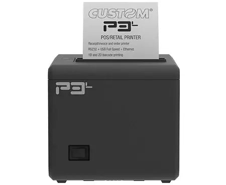 CUSTOM P3L – Bondrucker, Thermodirekt, USB, LAN, RS-232, für Papierrollen 58/80 mm