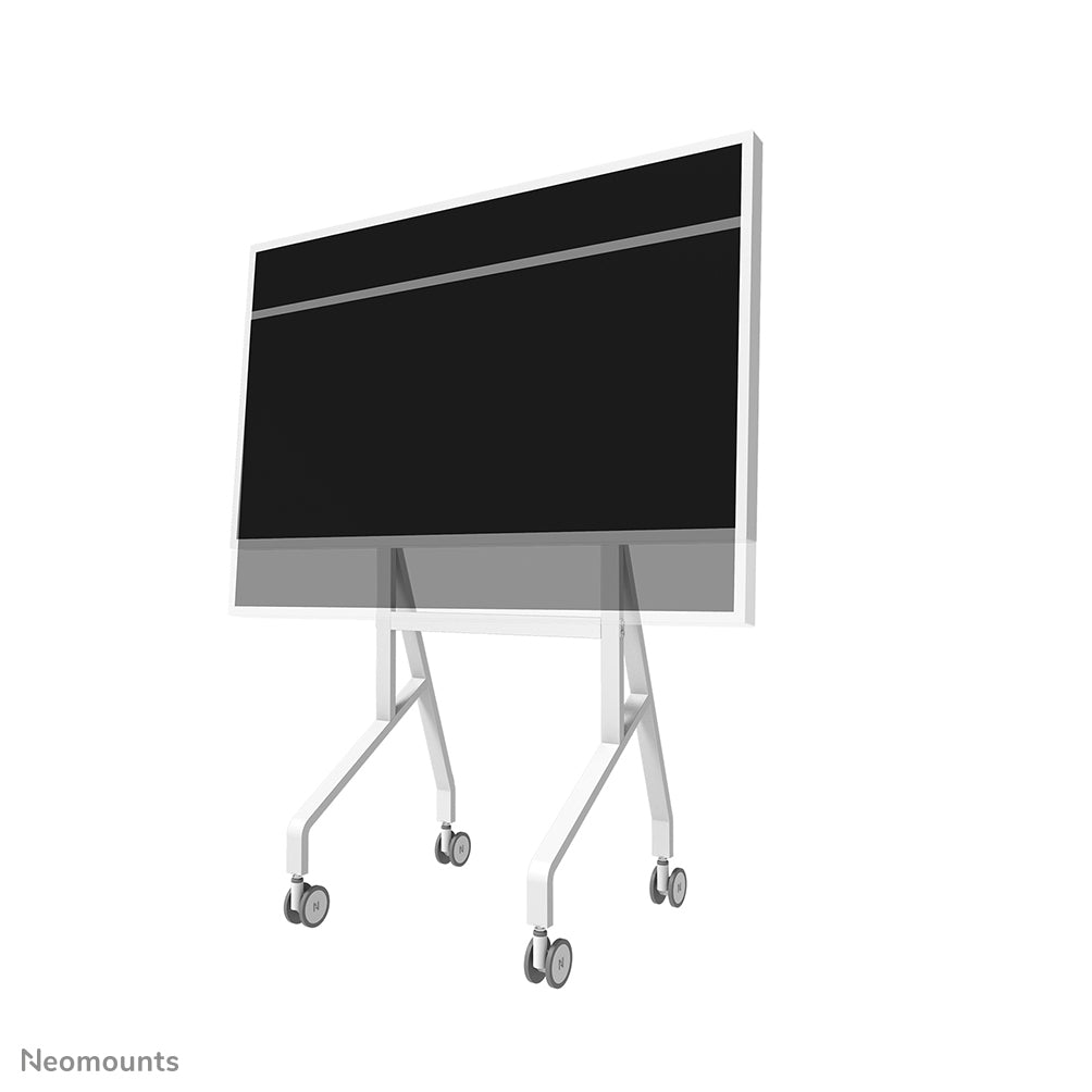 Neomounts MOVE Go Flip – Trolley, drehbar, für 55–65", VESA 400×400, bis 50 kg, höhenverstellbar, weiss