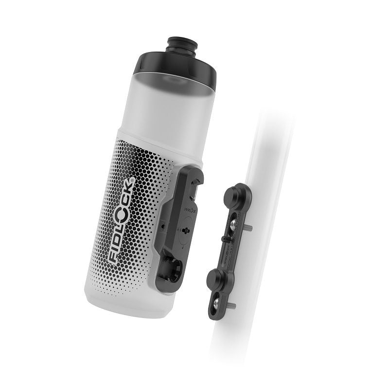 FIDLOCK TWIST Trinkflasche 600 ml – Polypropylen (PP), Schraubdeckel, Schwarz/Transparent