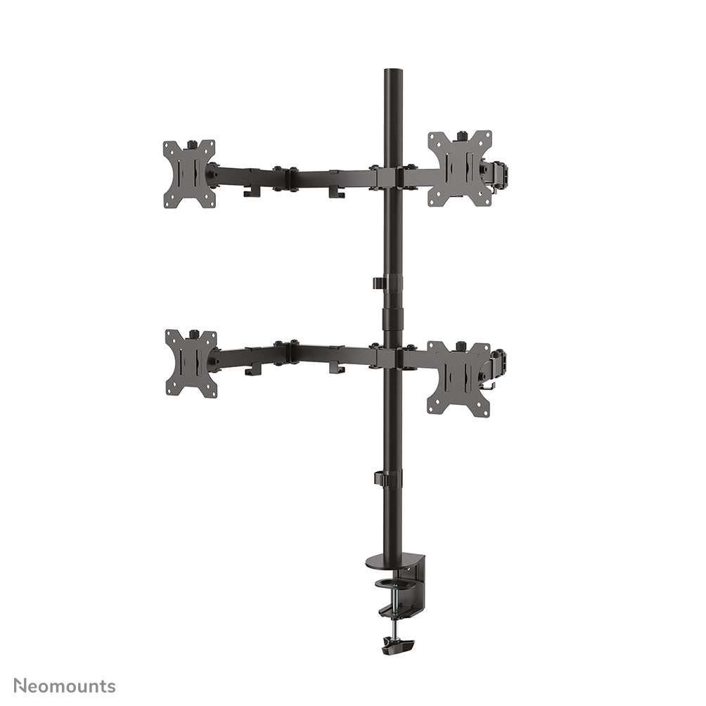 Neomounts FPMA D550D4 – Monitorarm, 4-fach, neigbar und schwenkbar, bis 32", 6 kg pro Bildschirm, schwarz