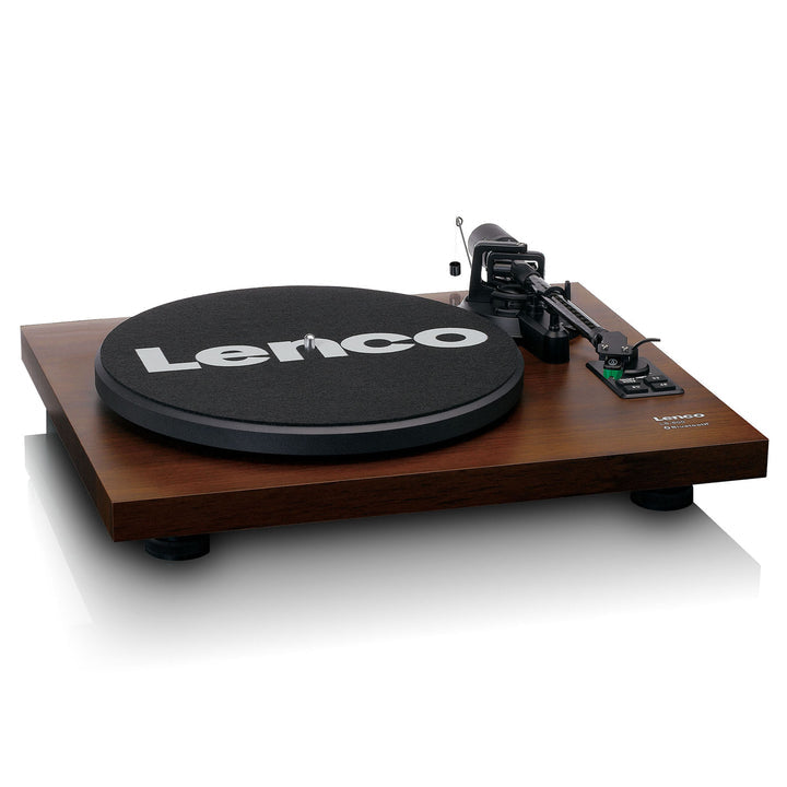 Lenco LS-600WA – Plattenspieler (Riemenantrieb, manuell), Bluetooth, Phono-Vorverstärker, 33⅓/45 U/min – Holz/Schwarz