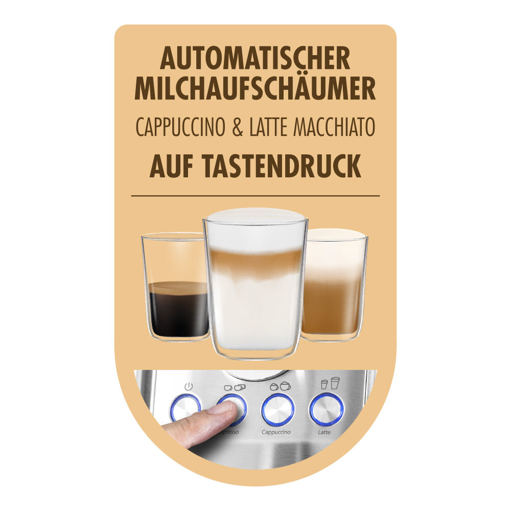 Gastroback Piccolo Pro M Espressomaschine (Siebträger) – für E.S.E., 20 bar, 1,3 l Wassertank, 0,7 l Milchtank