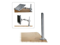 Lindy 40692 – Monitorarm Tischhalterung – Klemme/Durchführung – Silber
