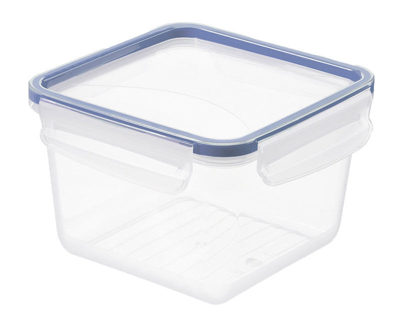 Rotho Kühlschrankdose Clic & Lock – 1,4 l – quadratisch – 16,1 × 10,3 × 16,1 cm – Kunststoff – transparent