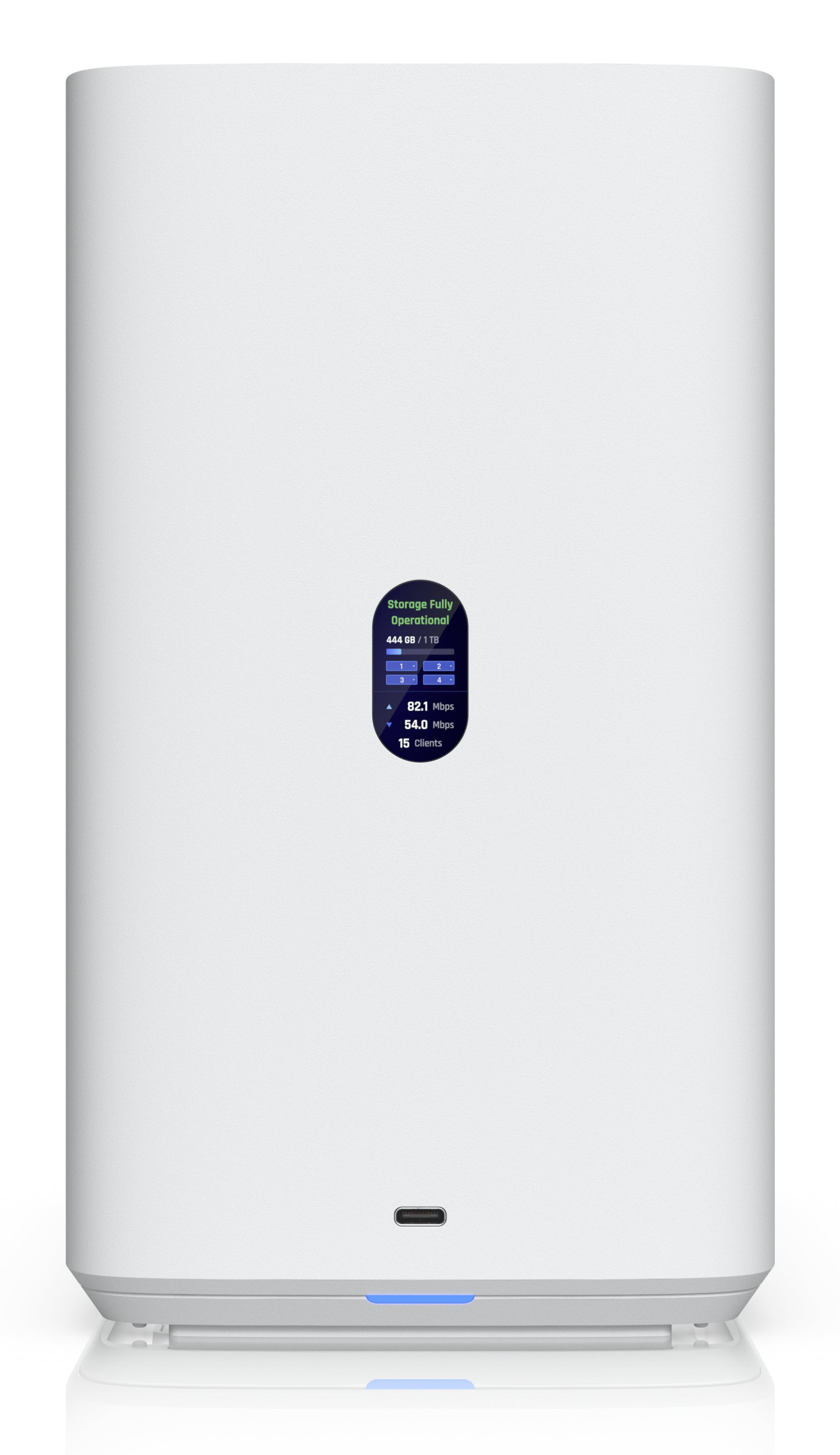 Ubiquiti UniFi Network Attached – 4-Bay Desktop NAS – ARM Cortex-A57, 4 GB RAM, 2,5GbE, für 2,5"/3,5" HDD/SSD