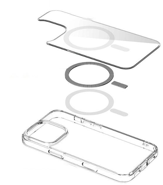 eSTUFF INFINITE (GRS) OSLO – Backcover – für Apple iPhone 16 Plus, MagSafe, PC+TPU, Transparent