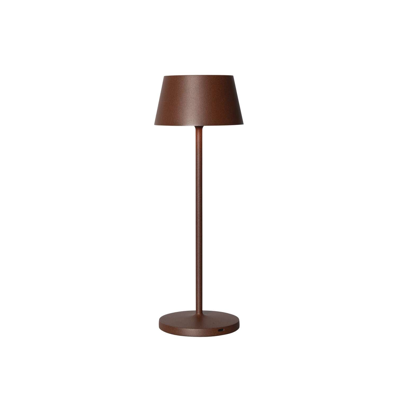 MAUL LED-Tischleuchte Nina – Akku, USB-C, Ladestation, dimmbar – 4000 K – 210 lm 3 W – Braun