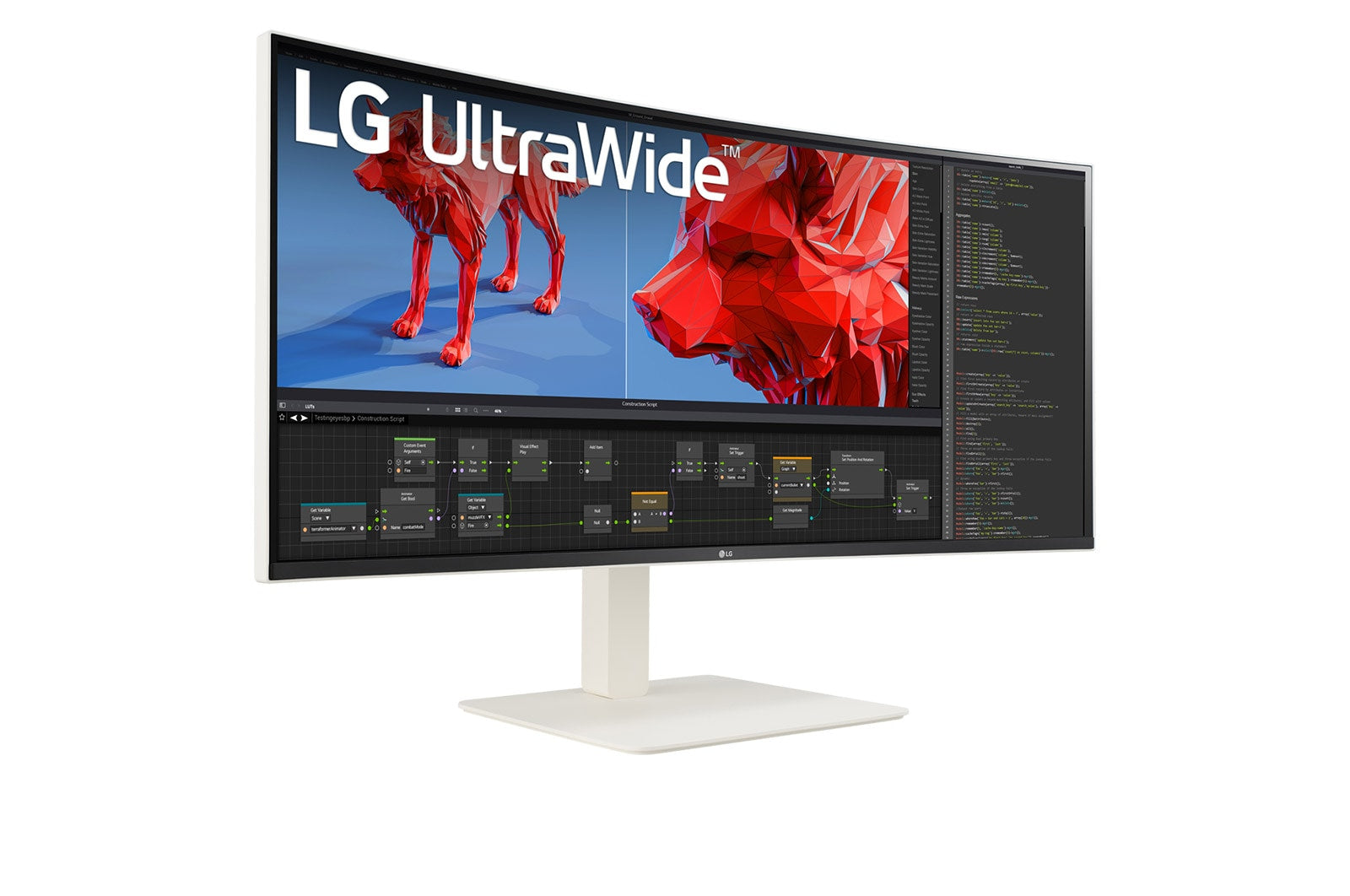 LG 38BR85QC-W – Monitor, 38", Nano-IPS, 144 Hz, 450 cd/m², KVM, USB-C, VESA 100 × 100, Weiss