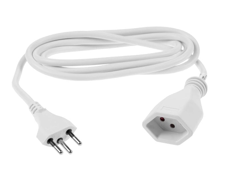 Furber. Verlängerungskabel – T12–T13, 2 m, 3×1 mm², Weiss