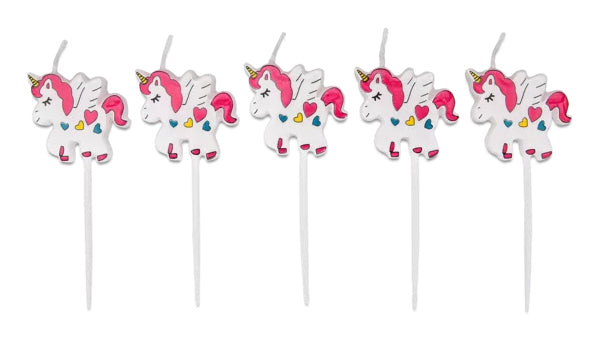 Städter Geburtstagskerzen Einhorn – mehrfarbig – 30 × 75 mm – 5 Stk