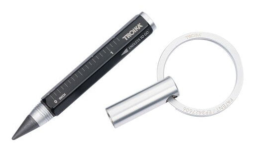 TROIKA Schlüsselring Endless to go – Aluminium, Schwarz/Silber, 30 × 96 × 8 mm