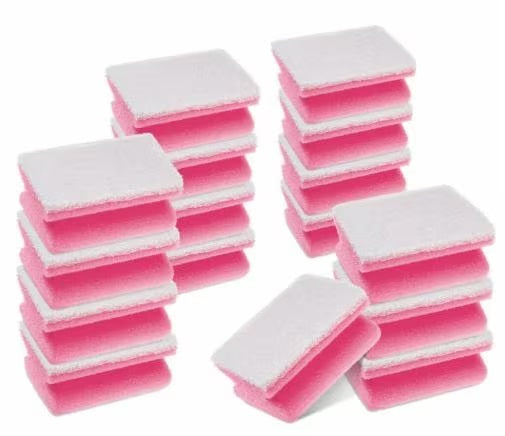 Scotch-Brite Universalschwamm – Schaumstoff, 37,3 × 15,8 × 10 cm, rosa, für Glas, 16 Stk.
