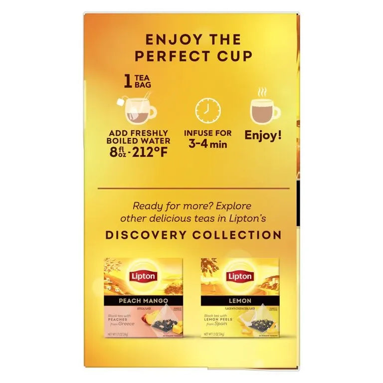 Lipton Schwarztee Vanille & Karamell – Teebeutel 20 Beutel – Fairtrade