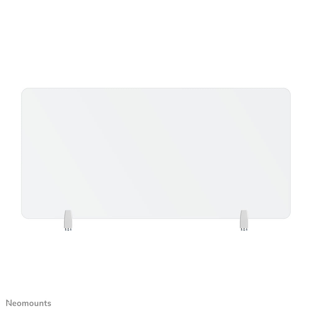Neomounts Hygieneschutzschild – 1'380 × 650 mm, transparent, mit Montageset, für Tischplatten 0–25 mm
