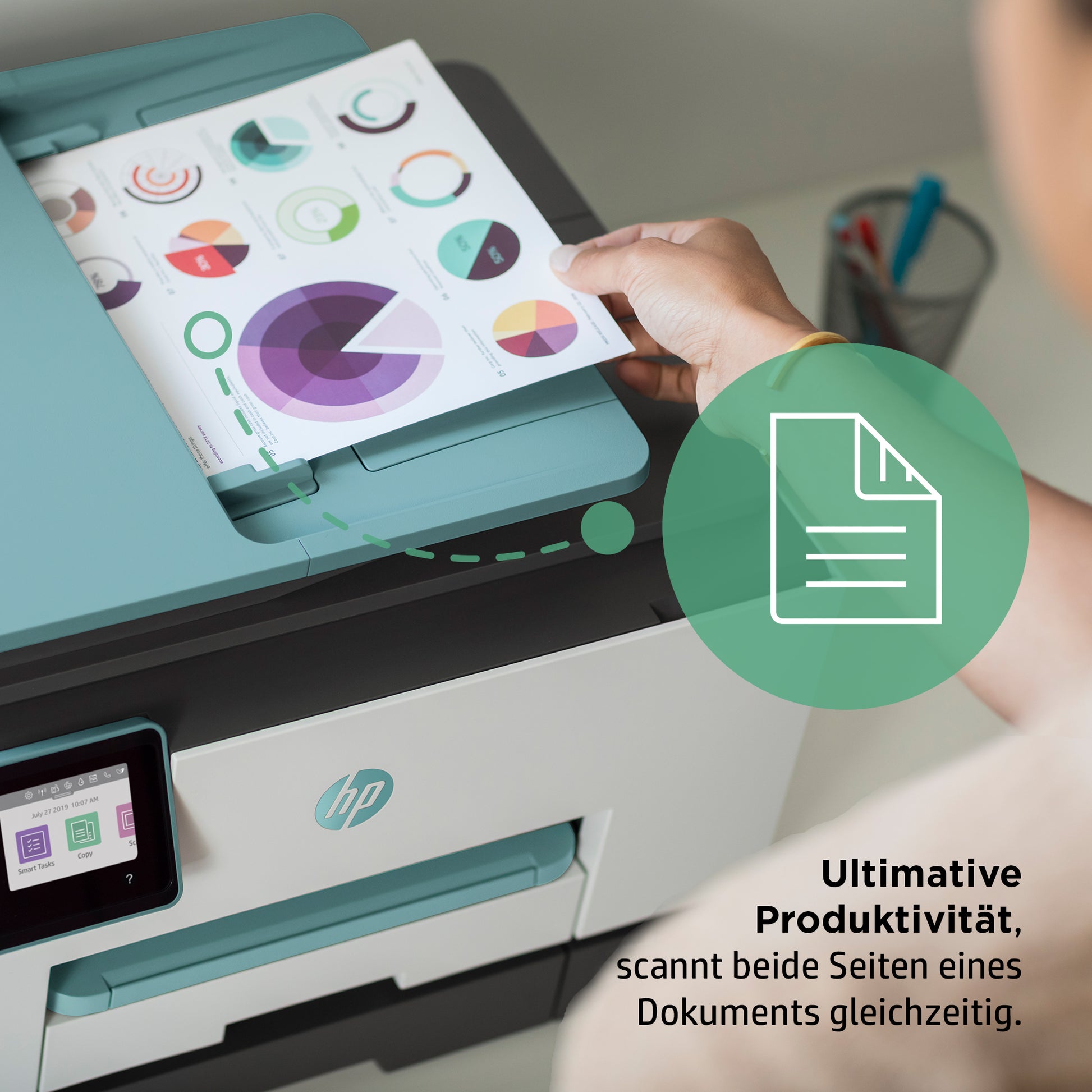 HP OfficeJet Pro 9025e – Farbtintenstrahl-Multifunktionsdrucker, A4, 4-in-1, Duplex, ADF, WLAN/LAN