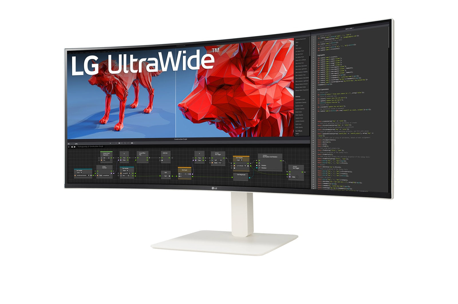 LG 38BR85QC-W – Monitor, 38", Nano-IPS, 144 Hz, 450 cd/m², KVM, USB-C, VESA 100 × 100, Weiss