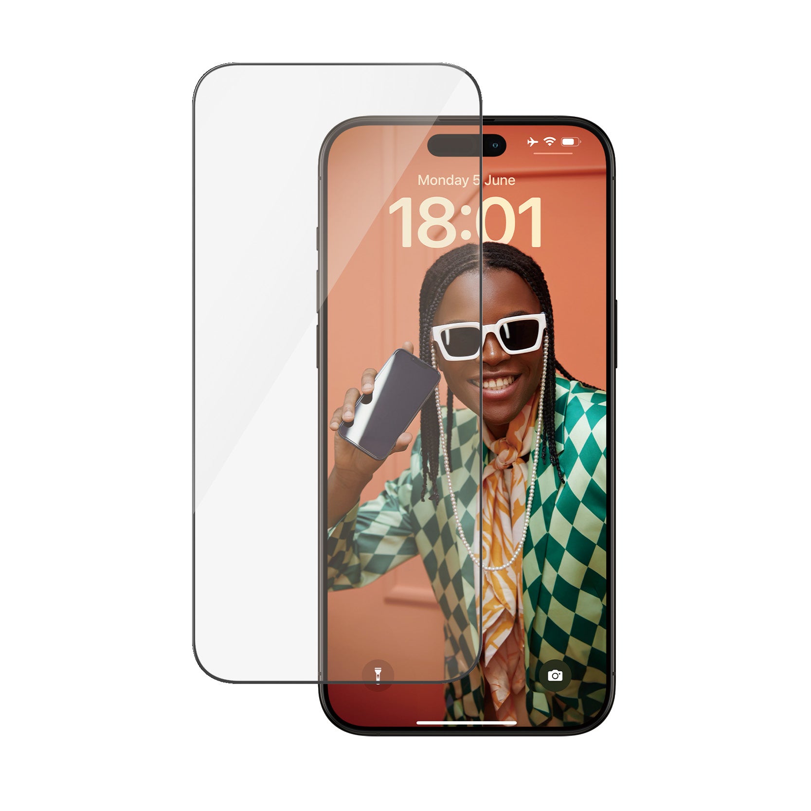 PanzerGlass Displayschutzglas – für Apple iPhone 15 Pro Max – Ultra-Wide Fit, Hartglas