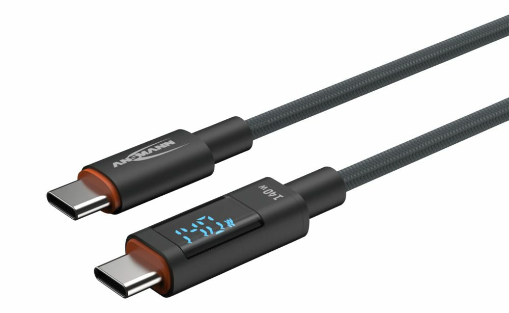 Ansmann USB-Kabel, USB-C zu USB-C, 1,2 m, Lade-/Datenkabel
