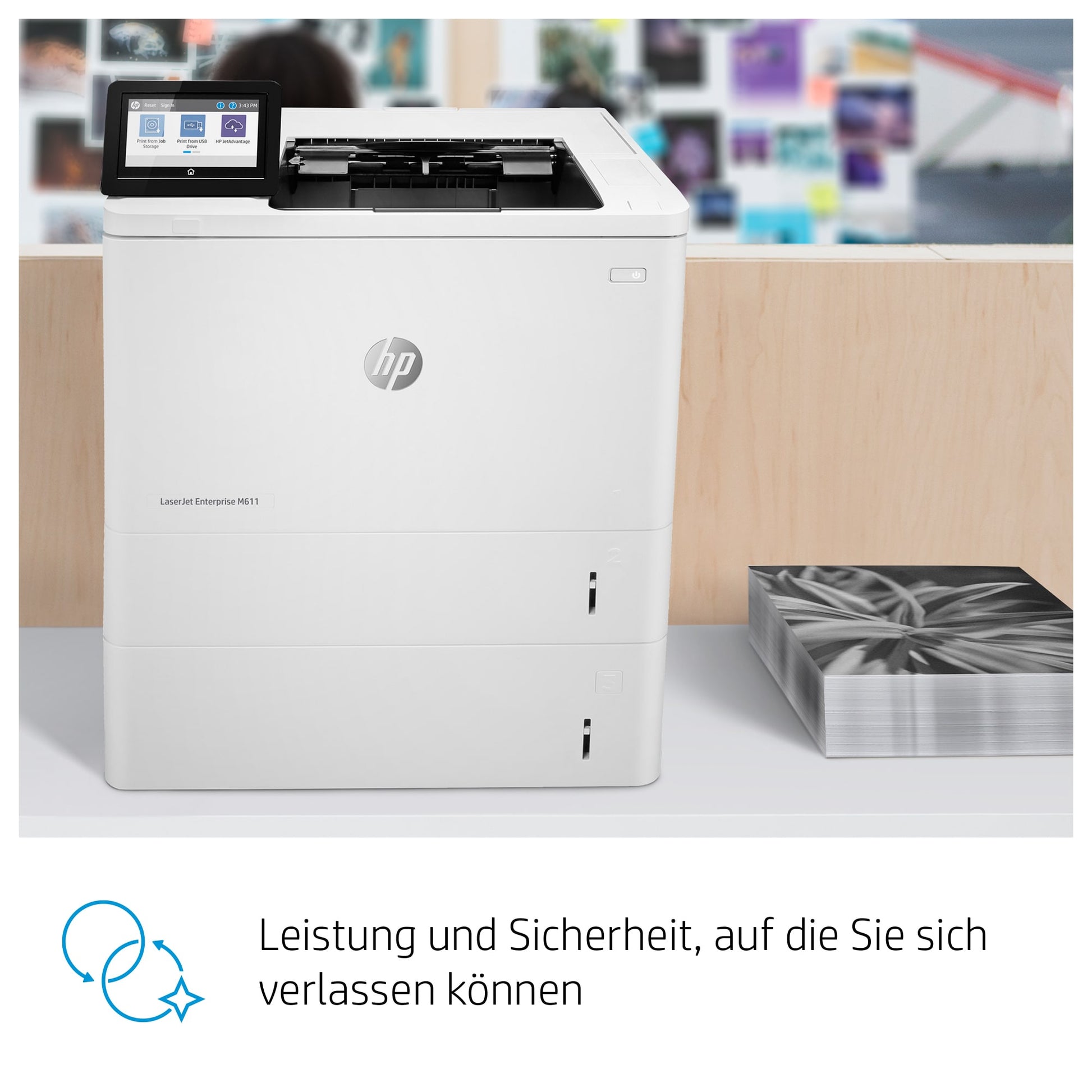 HP LaserJet Enterprise M611 dn – A4, S/W, Duplex, 1200 × 1200 dpi