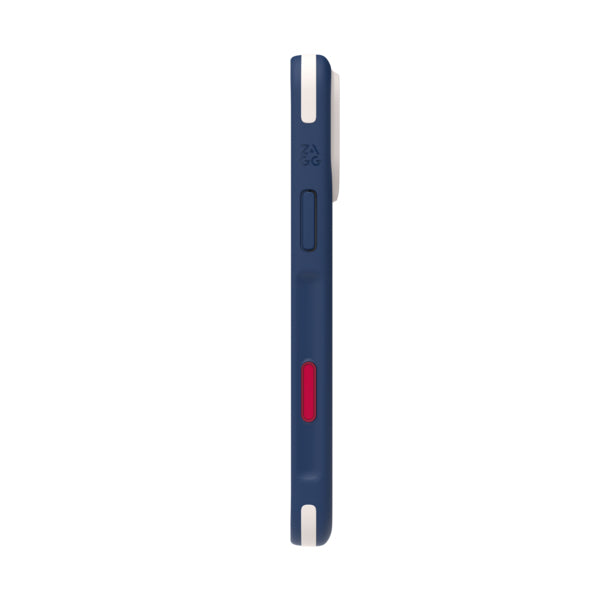 ZAGG Sedona Snap Backcover – für Apple iPhone 17 Pro Max, Graphen, Blau/Weiss/Rot, bis 4 m Sturzsicher