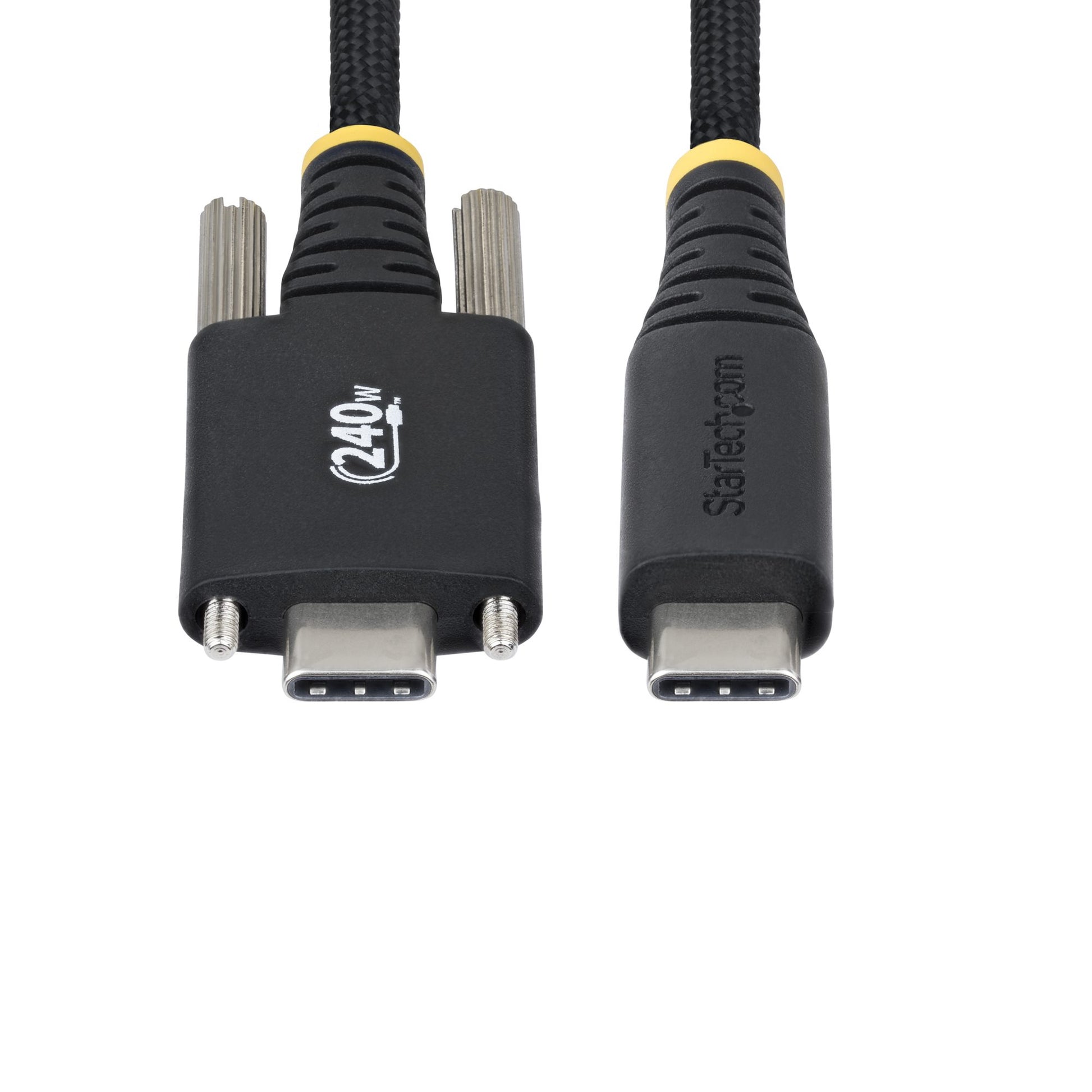 StarTech.com USB-C auf USB-C Kabel – USB 2.0 (480 Mbit/s) – 3 m – PD 240 W – Geflochten – Schwarz