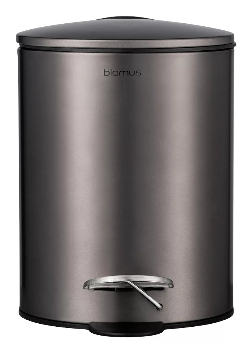 Blomus Treteimer TUBO – 3 l – Kunststoff, rund – silber – Soft-Close