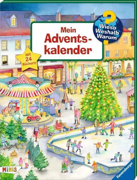Ravensburger Wieso? Weshalb? Warum? Adventskalender – Weihnachten, Deutsch, 24 Mini-Bücher, 400 × 530 mm