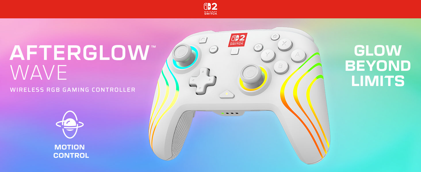Turtle Beach Afterglow Wave – Gamepad – USB + Bluetooth, RGB, für Nintendo Switch, Weiss